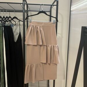 Tan Midi Skirt